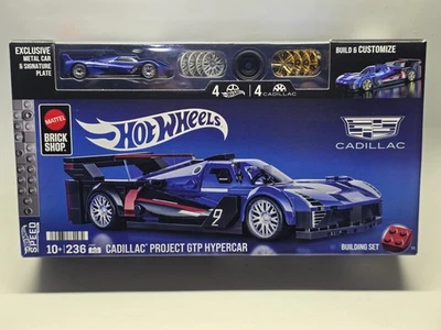 Mattel Brick Shop Hot Wheels Cadillac Project GTP Hypercar Build Toy 1:32 + 1:64 - Image 1 of 4