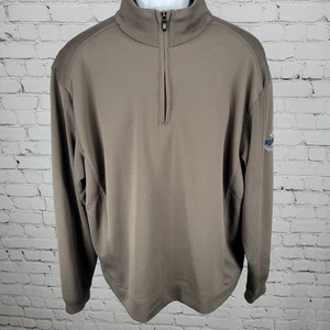 Cutter & Buck Brown DryTec MGA Lost Creek Cup Golf 1/4 Zip Pullover Sweater L - Picture 1 of 21