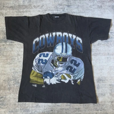 Camiseta Grande De Colección Años 90 Ridell NFL Dallas Cowboys Emmitt Smith Puntada Única Foto 1 de 4