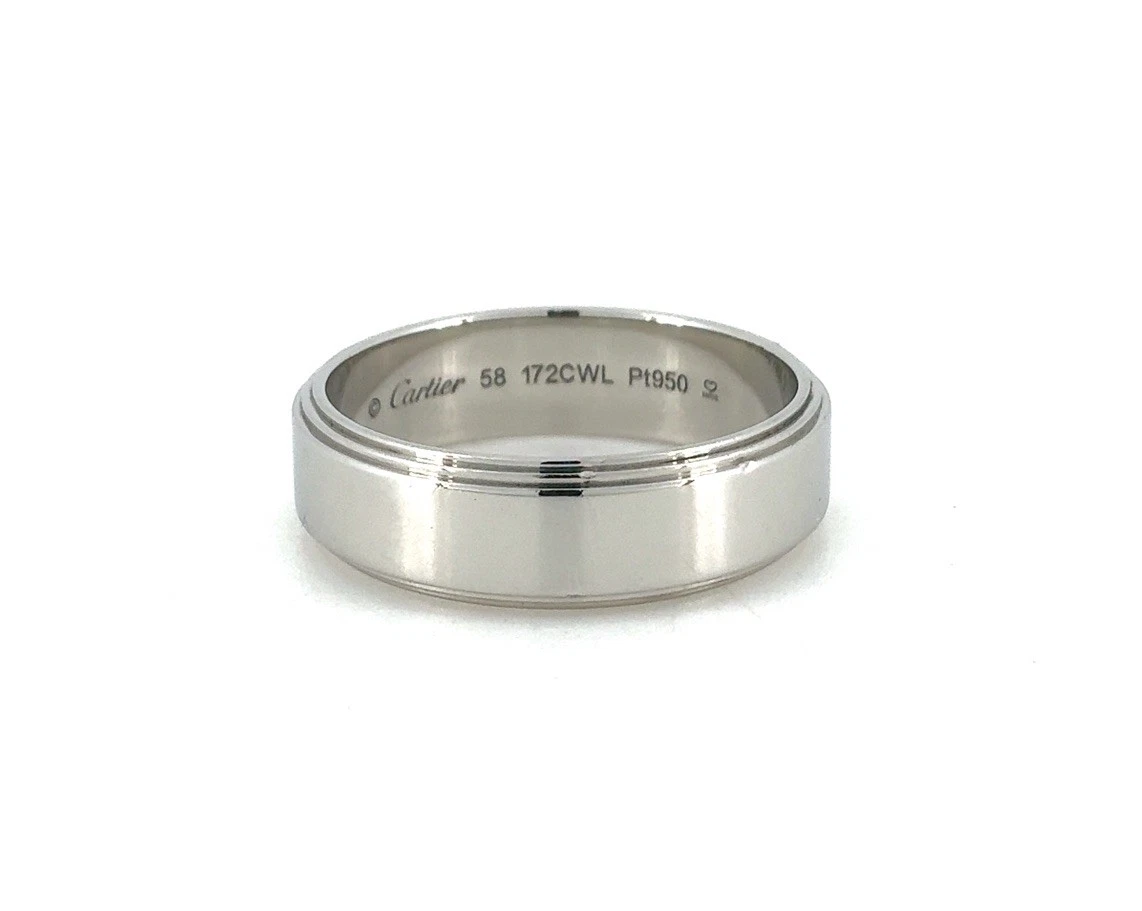 Cartier Platinum Fine Rings without Stone Ring 950 Metal Purity