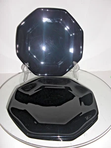 Arcoroc schwarze OCTIME achteckige Platten (4) - 7-1/2" - HERGESTELLT IN FRANKREICH - PREIS VORSCHLAGEN - Bild 1 von 2