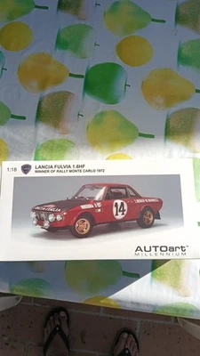 AUTOART 1/18 LANCIA FULVIA 1.6HF WINNER RALLY MONTE CARLO 1972 RED - Immagine 1 di 4