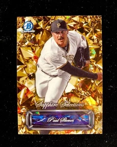 2024 Bowman Chrome Paul Skenes Sapphire Selections Gold Refractor RC 10/50 - Picture 1 of 10