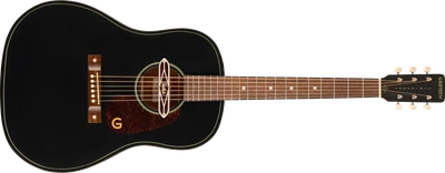 Gretsch Deltoluxe Dreadnought, Walnut Fingerboard Tortoiseshell guard, Black Top - Image 1 of 4