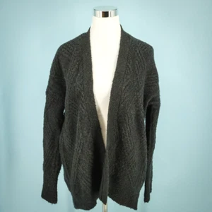 Moth Anthropologie Size Small S Gray Open Front Wool Alpaca Cardigan Sweater - Picture 1 of 5