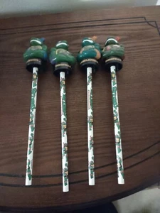 TEENAGE MUTANT NINJA TURTLES CANDY Pencil Toppers (c1990) - FULL Set of 4 "Read" - Picture 1 of 13