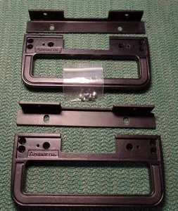 2 LOT ADVANTECH 7" RACKMOUNT ALUMINUM HANDLES WITH STEEL FLANGES & HARDWARE NEW - Picture 1 of 1