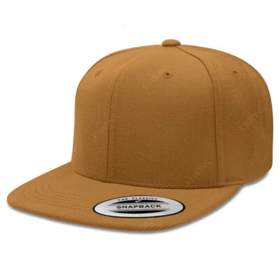 Snapback Hat Trucker Flat Baseball Cap Solid Plain Blank Men Hip Hop Army CS - Image 1 of 4