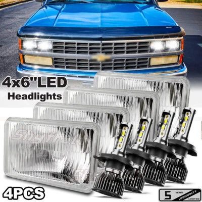 Faros LED altos/bajos para Chevrolet K1500 K2500 K3500 1988-1991 4 piezas Foto 1 de 4