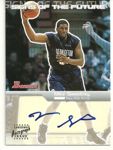 2003-04 BOWMAN ROOKIES & STARS BASKETBALL - MIKE SWEETNEY AUTO - KNICKS - RC - Picture 1 of 2
