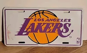 Vintage Los Angeles Lakers License plate NBA Basketball Kobe Magic - Picture 1 of 5