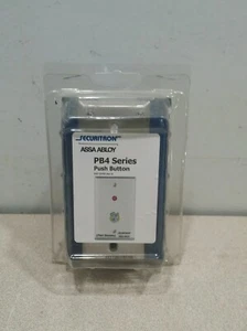 NEW SEALED SECURITRON PB4LN-2 PUSH BUTTON GRN HALO DPDT SS NARROW STILE - Picture 1 of 4
