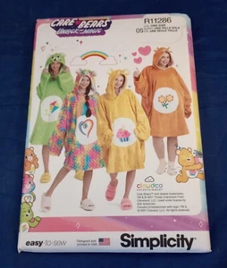 Simplicity Sew Pattern 11286 Teen Adult Unisex CARE BEARS Wearable Blanket Robe - Picture 1 of 2