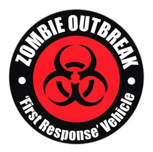 ZOMBIE OUTBREAK First Response Vehicle | Zombie Hunter | Bumper Stickers Decals - Picture 1 of 1