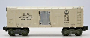 Vintage Lionel 3472 Automatic Refrigerated Milk Car w/ Silver Doors - Picture 1 of 5