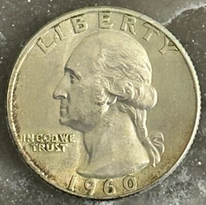 1960 D WASHINGTON QUARTER, CIRCULATED, UNGRADED - Picture 1 of 2