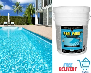 5 GAL Ocean Blue Semi Gloss Masonry Swimming Pool Acrylic Finish Exterior Paint - Picture 1 of 13