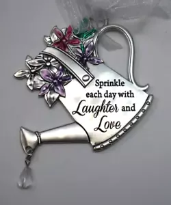 F3 Spargi ogni giorno con amore risate AUGURI FLOREALI Messaggio Ornamento - Foto 1 di 5