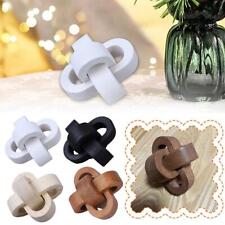 1x Wood Knot Decor Small 3-Link Wood Chain Link Coffee Table Hand Modern X2E4