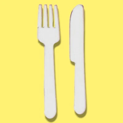 Акриловые зеркала в форме ножа и вилки - различные размеры - Изображение 1 из 2