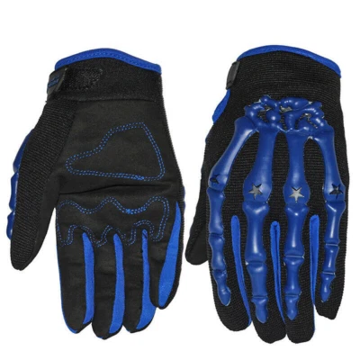 Guantes de ciclismo de motocicleta guantes de dedo completo de hueso de calavera guantes antideslizantes para exteriores Foto 1 de 4