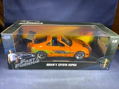 E7-73 FAST & FURIOUS - BRIAN’S TOYOTA SUPRA - NIB - 1:18 SCALE - DIE CAST METAL - Image 1 of 4