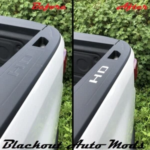 White HD Bed Rail Letter Inserts 2020-2026 Chevy Silverado HD 2500 3500 - Picture 1 of 3