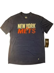 New York Mets '47 Brand Men's Heathered Performance Tee Shirt Top MLB NOS Medium - Picture 1 of 4