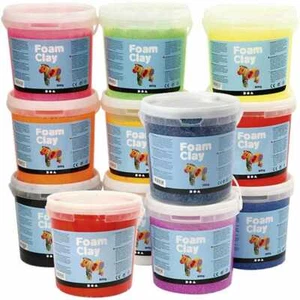 Creativ Foam Clay® - 560g Bucket Self-hardening modelling Clay Assorted Colours