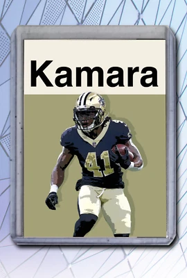 Alvin Kamara Artist Signed Football Art Card 1/10 - Image 1 of 2