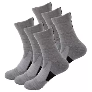 6 Pairs Mens Athletic Cotton Casual Long Breathable Sport Crew Socks Size 9-11 - Picture 1 of 11
