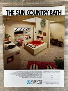 American Standard Sun Country Bath Room Fixtures 1976 Vintage Print Ad - Picture 1 of 1