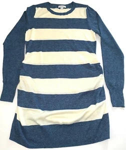 Liz Lange Maternity Damen Langarm Pullover Kleid Blau / Winter Weiß Größe S - Bild 1 von 3