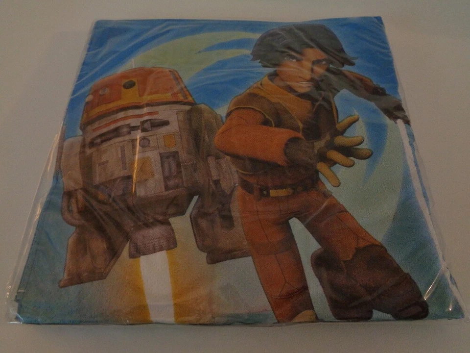 1 PACK X SERVILLETAS DE ALMUERZO DISNEY STAR WARS REBELS 16ct 2 capas, hechas en estados unidos nuevas Foto 1 de 1