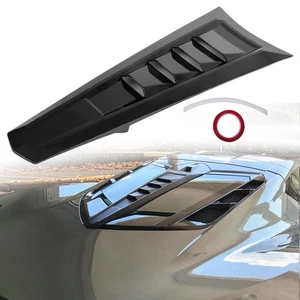 BLACK Rear Split Window Applique Louver Molding Trim For Corvette C8 2020-2025 - Picture 1 of 18