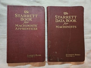 Vintage The Starrett Data Book For Machinists Volume 1 & 2 Apprentices Book - Foto 1 di 16