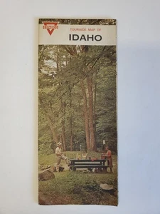 Vintage 1966 Conoco Touraide Map of IDAHO - Foldout Road Map - Picture 1 of 5