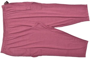 NEW Kingsize Men's 6XL Tall Relaxed Cargo Pants Maroon Casual Drawstring - Picture 1 of 8