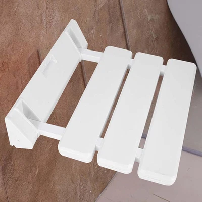 Folding Shower Seat Wall Mounted, Fold up Shower Chair Non Slip Bathroom Wall St Foto 1 de 4
