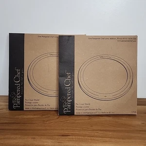 2 Pampered Chef Pie Crust Shield 10-inch #1715 New In Box - Picture 1 of 3