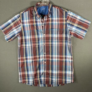IZOD Classic Breeze Button Up Men's Shirt Size L Pocket Camping Lightweight - Picture 1 of 7
