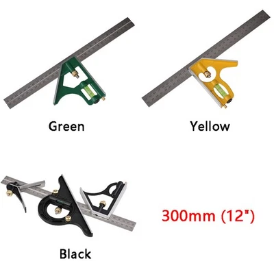 300mm (12") Adjustable Engineers Combination Try Square Set Right Angle Ruler - Image 1 of 4