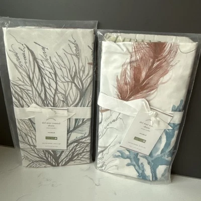 Pottery Barn Del Mar Percale Coastal Pillow Shams Standard Set/2 Multicolor NIP - Image 1 of 4