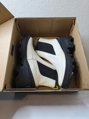 Sorel Women's Brex Boot Chalk & Black Waterproof Chelsea Boots Size US 8.5 🔥  - Image 1 of 4