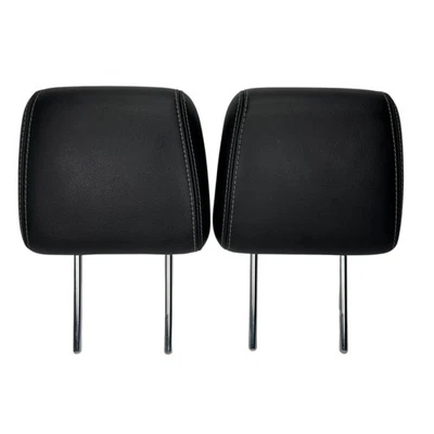 Lot of Two 2013-14 Ford Focus Rear Black Outer Leather Head Rests DV6Z58611A08CB - Image 1 of 4