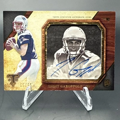 Topps Triple Threads Jimmy Garoppolo 2014 radiocontrol transparencia automático/65 Patriots Foto 1 de 2
