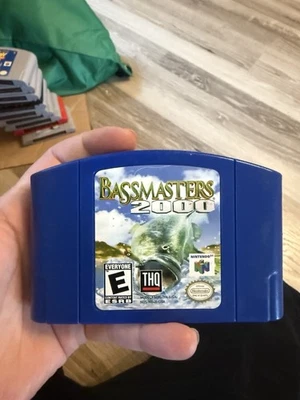 N64 Bassmasters 2000 (Nintendo 64, 1999) Cartucho Azul Solo Probado Auténtico  Foto 1 de 2