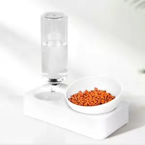 D77D Katzennäpfe, Schwerkraft Wasser und Futternapf Brunnenfutter-/Wasserspender - Bild 1 von 12