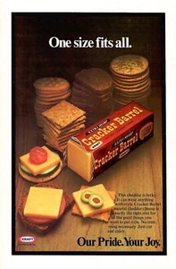 VINTAGE 1980 KRAFT CRACKER FASS DRUCK ANZEIGE - Bild 1 von 1