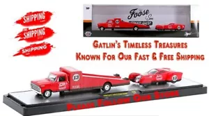 M2 Auto Haulers Foose & Son Red 1969 Ford F-350 Truck & Foose Coupe R70 - Picture 1 of 9